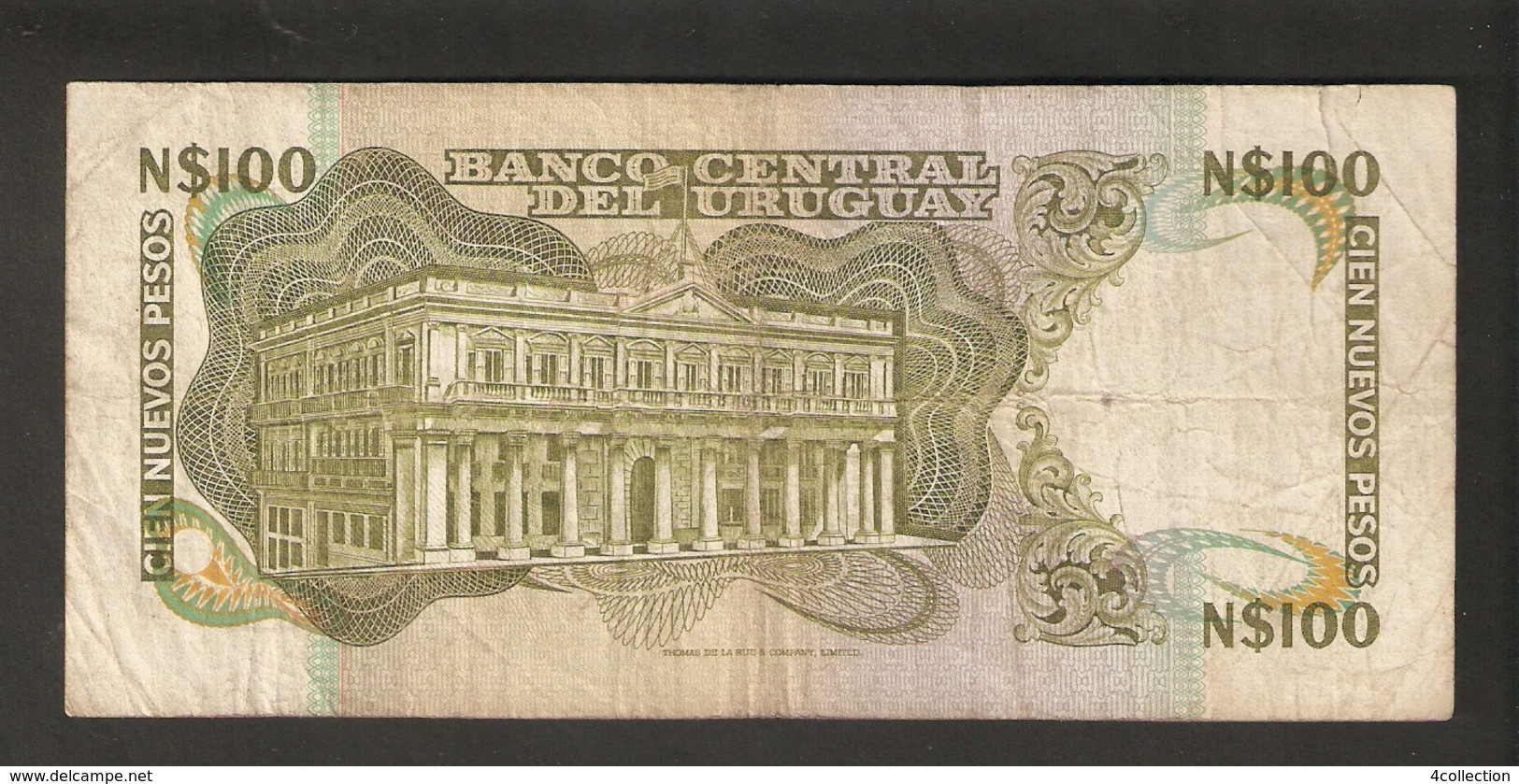 T.  URUGUAY N$100 Cien Nuevos Pesos 1987 Ser. G  13391002 - Uruguay