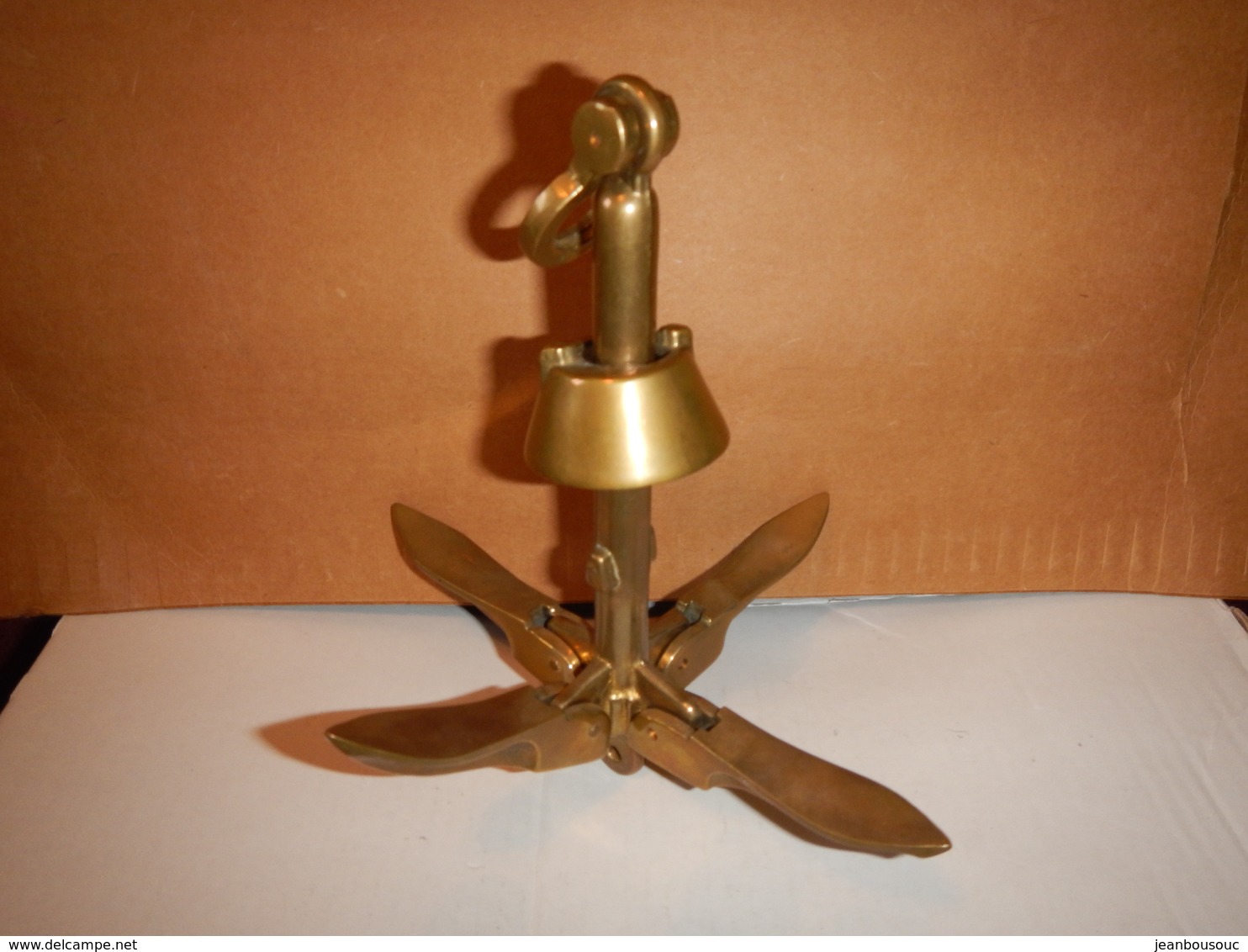 SUPERBE MINI ANCRE MARINE EN BRONZE - Décoration Maritime