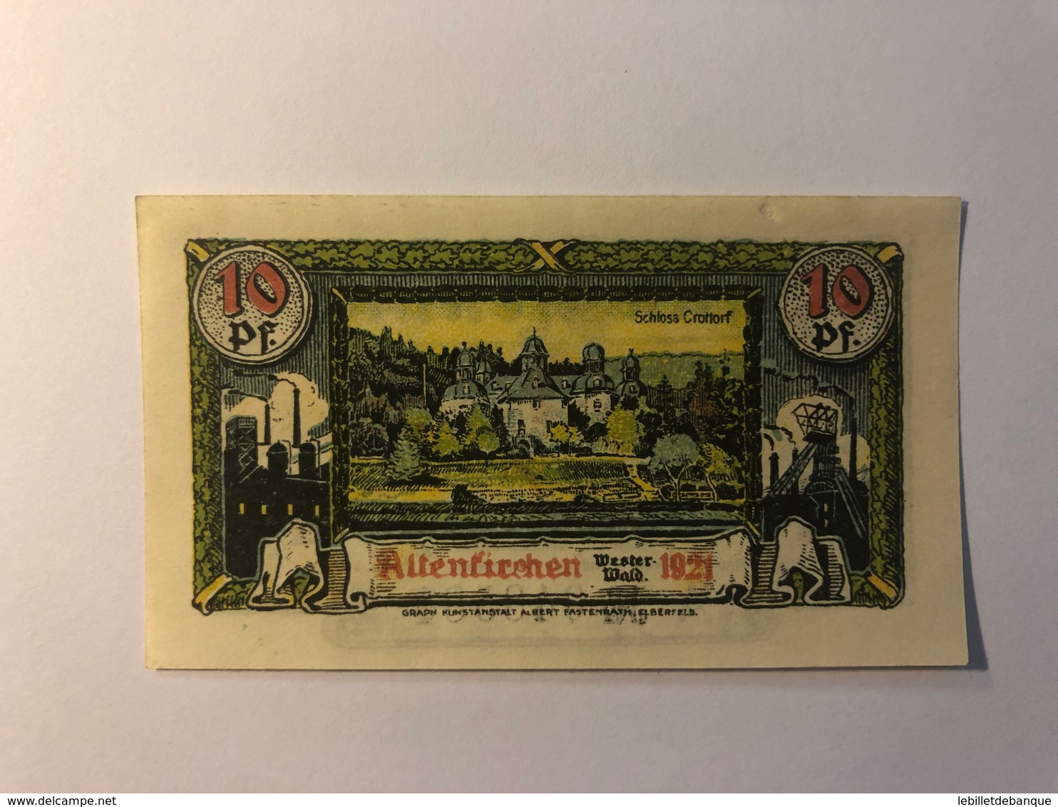 Allemagne Notgeld Altenkirchen 10 Pfennig - Collections