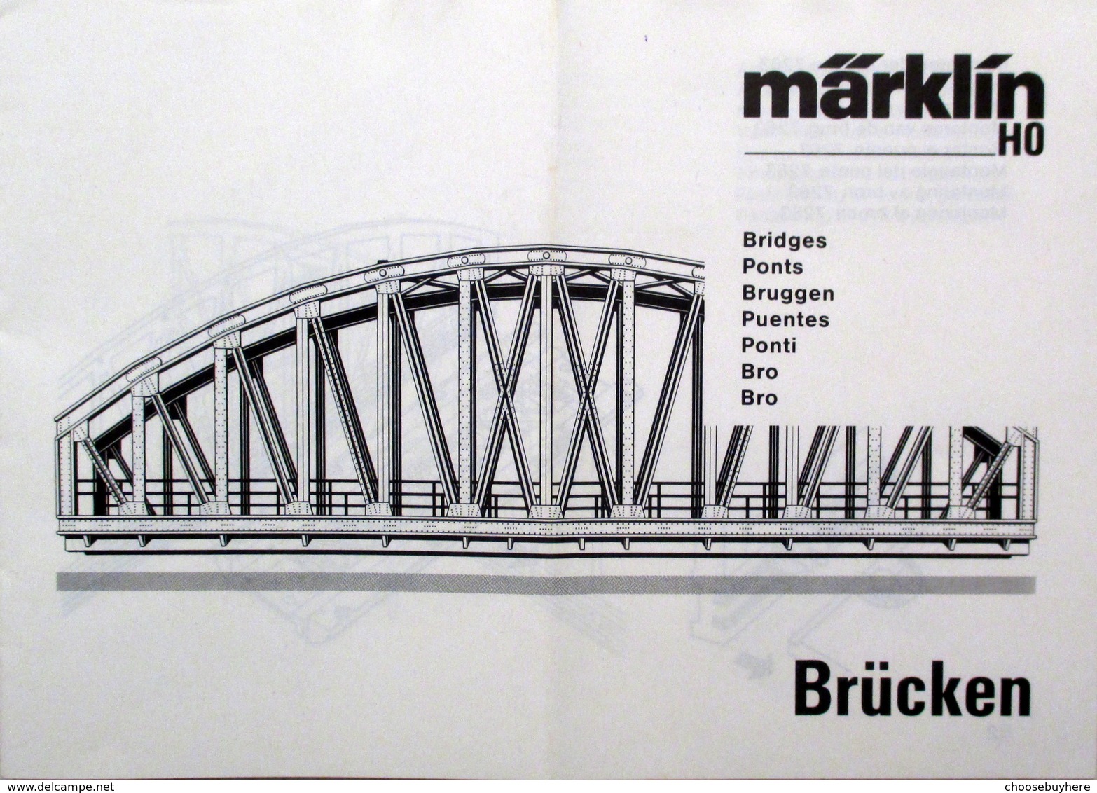 MÄRKLIN H0 Anleitung Brücken Bridges Ponts Bruggen Puentes 1991 Mehrsprachig - Sonstige & Ohne Zuordnung