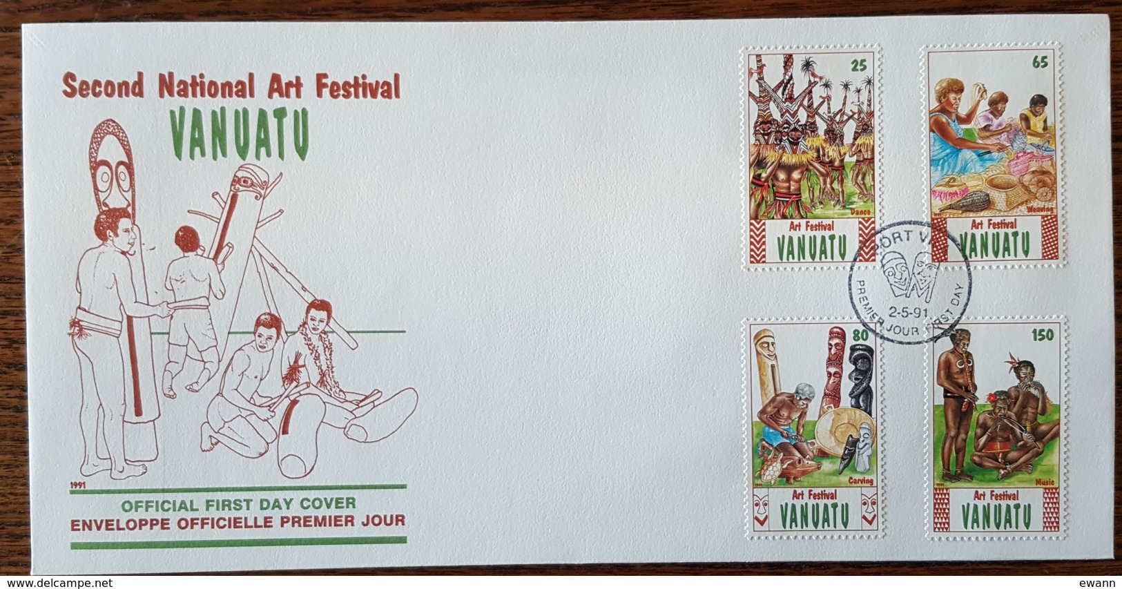 Vanuatu - FDC 1991 - YT N°860 à 863 - Festival D'art Populaire - Vanuatu (1980-...)