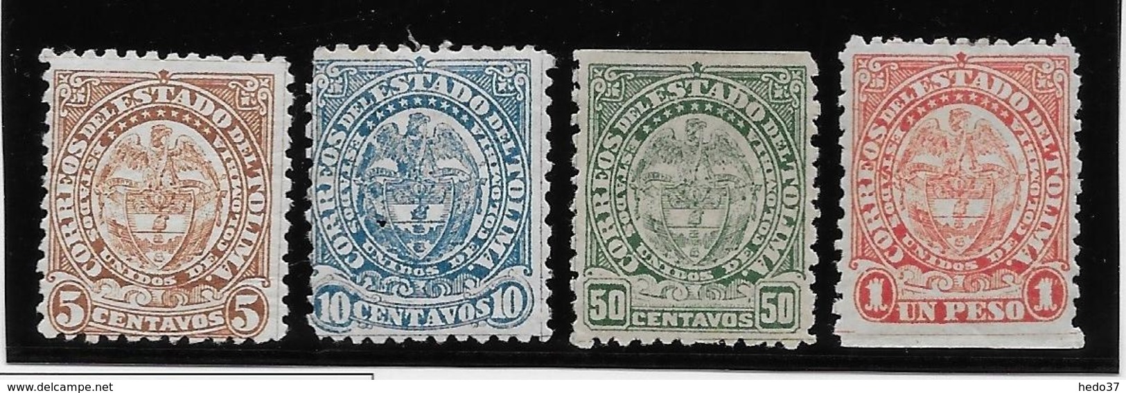 Colombie Tolima N°29/32 - Neuf * Avec Charnière - N°30 Petit Trou Et N°31 Sans Gomme - TB - Colombia