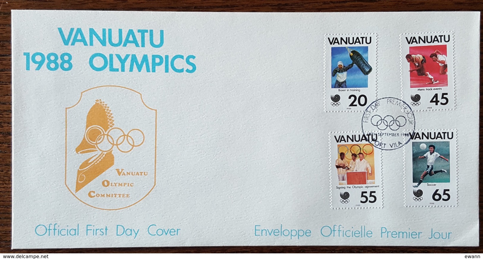 Vanuatu - FDC 1988 - YT N°806 à 809 - Jeux Olympiques De Séoul / Sports - Vanuatu (1980-...)