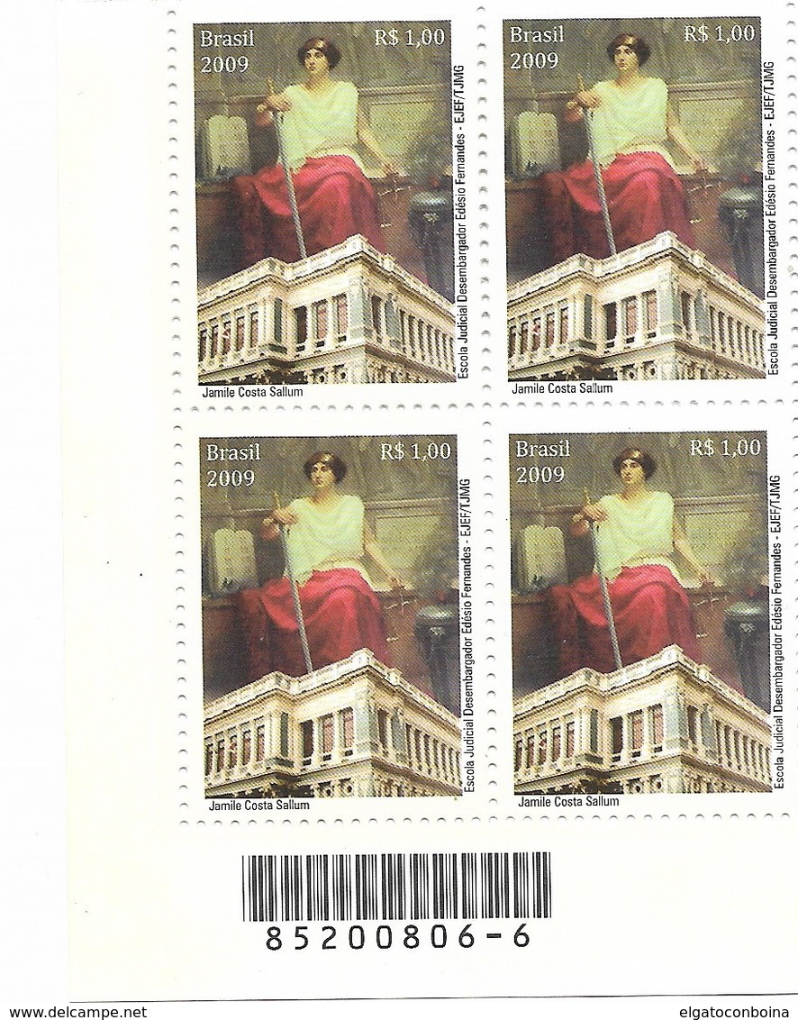 BRAZIL 2009, Edesio Fernandes Law School, Justice, Building,  1 VALUE IN BLOCK OF FOUR, MNH, Scott 3085 - Neufs