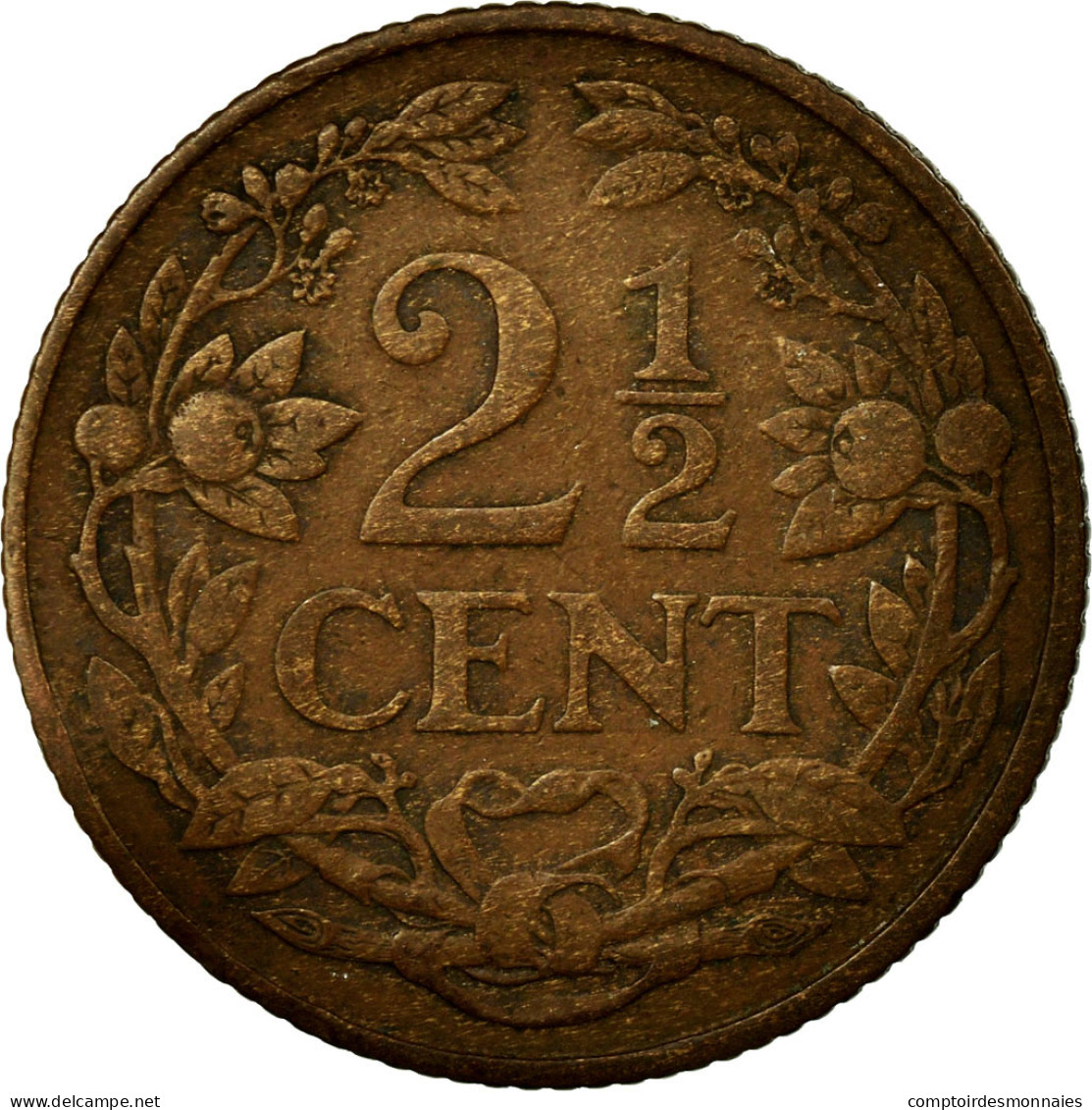 Monnaie, Pays-Bas, Wilhelmina I, 2-1/2 Cent, 1916, TB+, Bronze, KM:150 - 2.5 Centavos