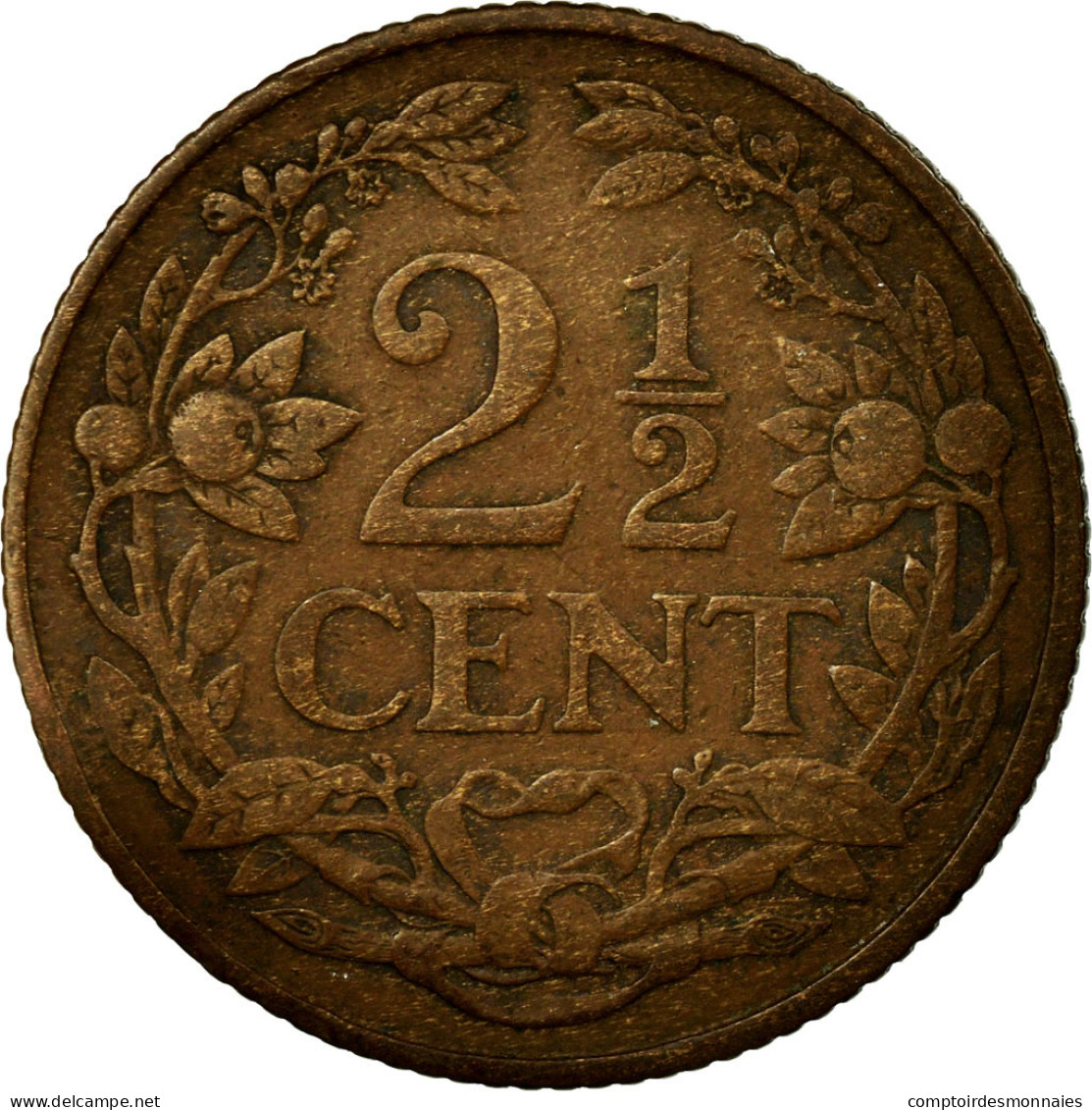 Monnaie, Pays-Bas, Wilhelmina I, 2-1/2 Cent, 1916, TB+, Bronze, KM:150 - 2.5 Cent