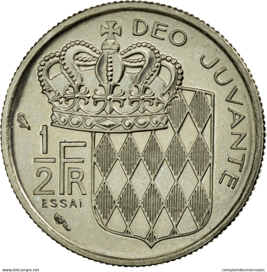 Monnaie, Monaco, Rainier III, 1/2 Franc, 1965, Paris, ESSAI, SPL, Nickel, KM:E52 - 1960-2001 New Francs