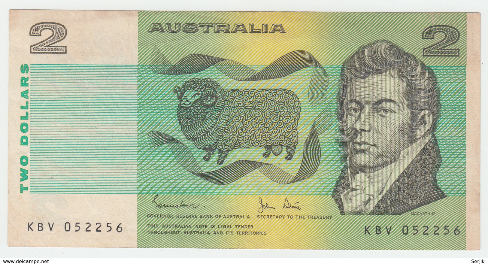 Australia 2 Dollar 1983 VF++ CRISP Banknote Pick 43d 43 D - 1974-94 Australia Reserve Bank (Banknoten Aus Papier)