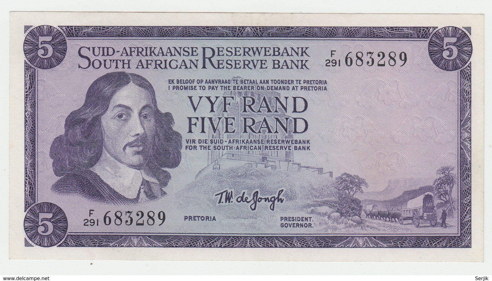 South Africa 5 Rand 1975 XF Pick 112c 112 C - South Africa