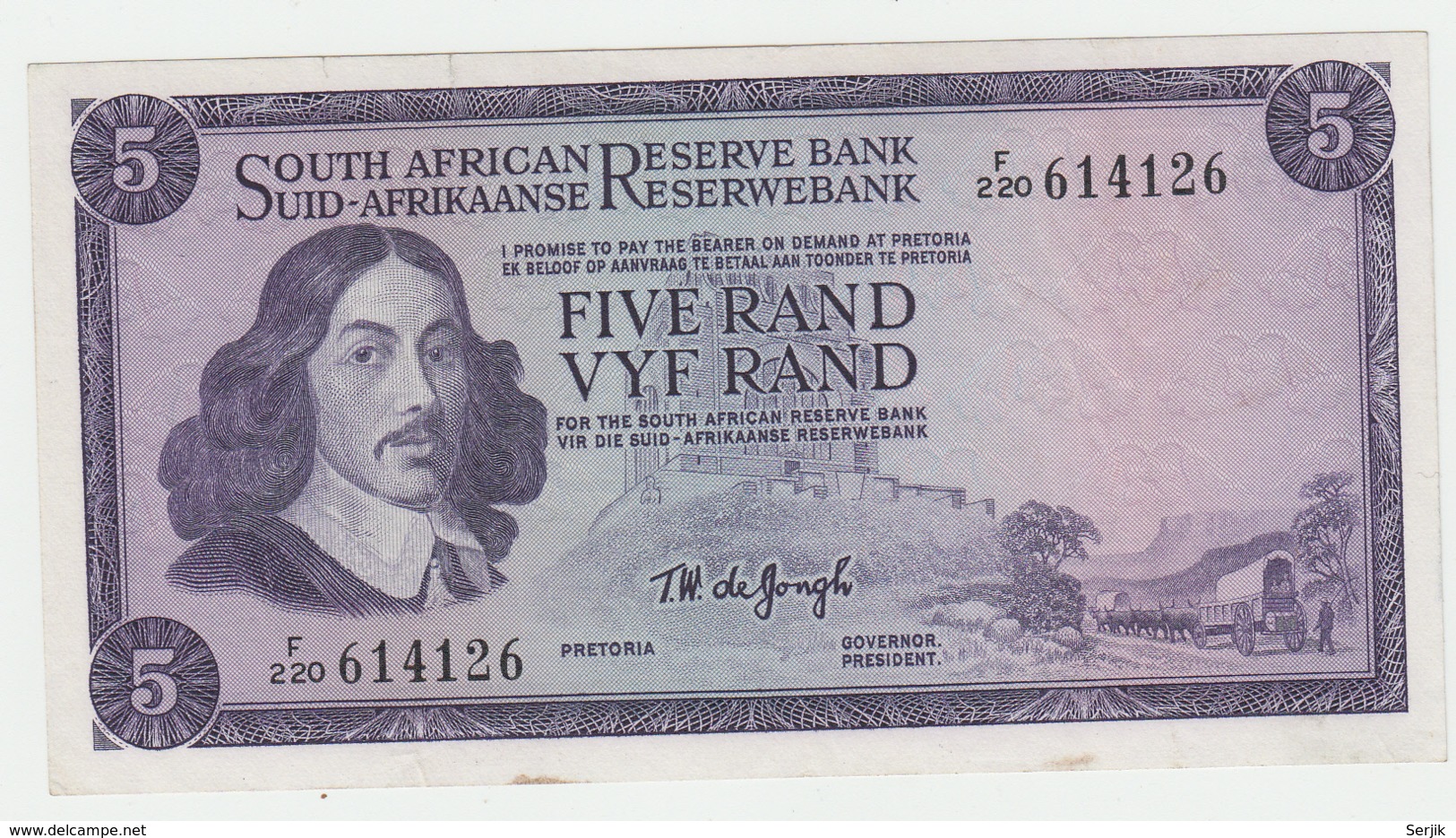 South Africa 5 Rand 1967 - 1974 F+ Pick 111b 111 B - South Africa