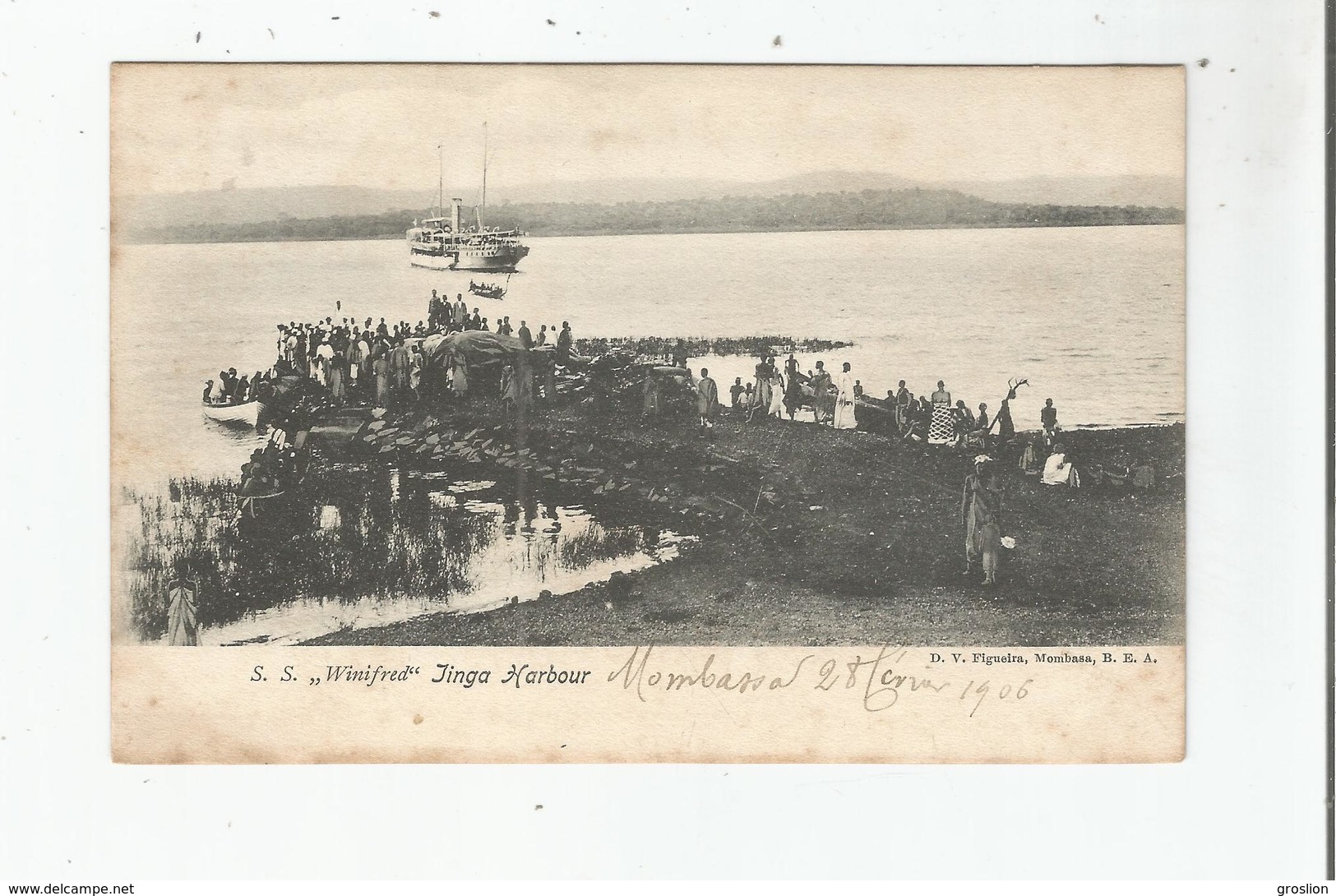 S S "WINIFRED*" JINGA HARBOUR (JINJA HARBOUR) 1906 - Uganda