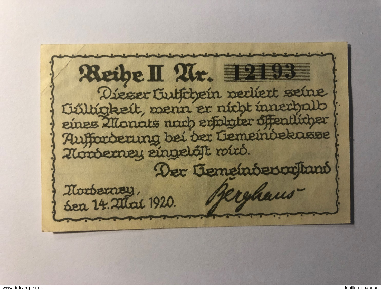 Allemagne Notgeld Nordenay10 Pfennig - Collections