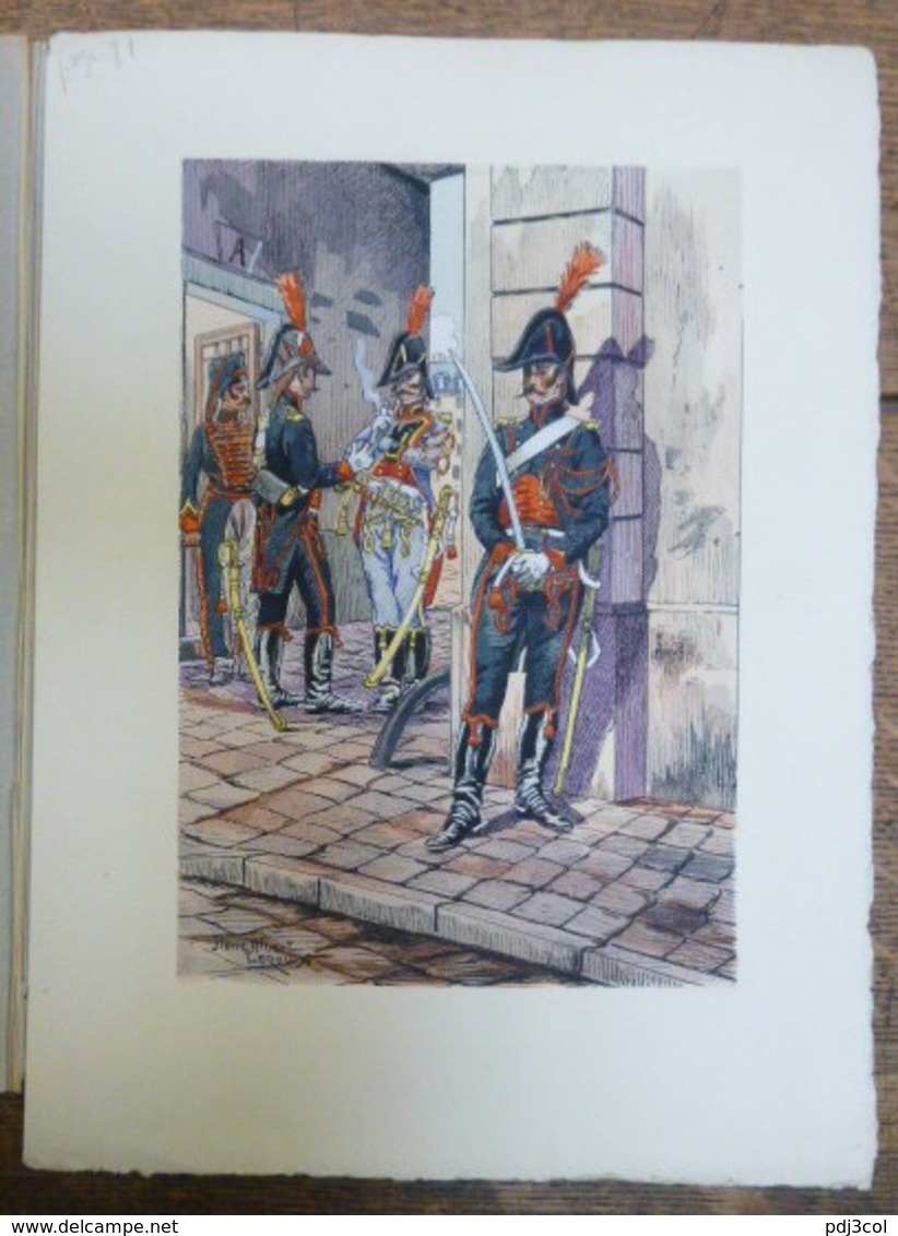 PIERRE ALBERT LEROUX - L'armée Française - Gardes - Belle Planche Rehaussée Aux Coloris - Vers 1930 - 32 Cm * 24 Cm - Autres & Non Classés