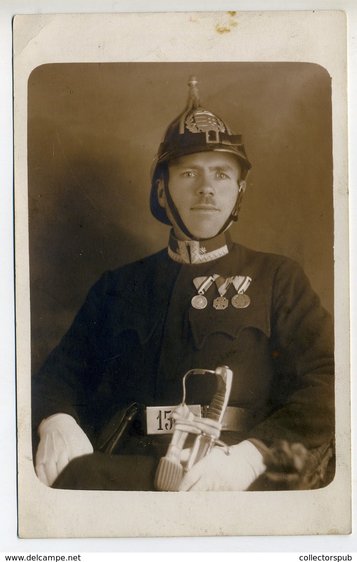 BUDAPEST 1930. Rendőr, Fotós Portré Képeslap  /  1930 Policeman Photo Portrait Vintage Pic. P.card - Otros & Sin Clasificación