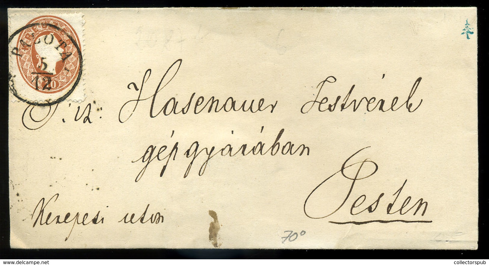 PALOTA 1861. Szép 10Kr-os Levél Pestre Küldve - Covers & Documents