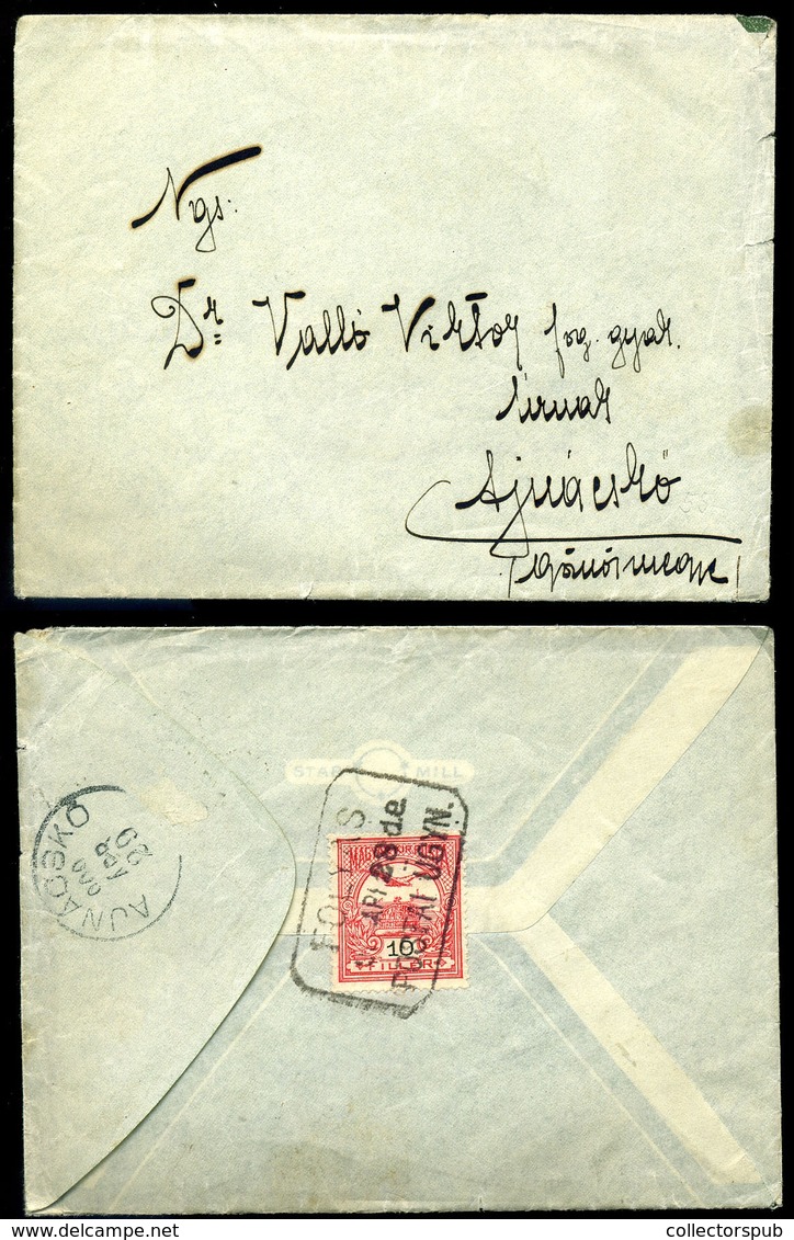FOLYÁS 1900. Levél Postaügynökségi Bélyegzéssel Ajnácskőre Küldve - Storia Postale
