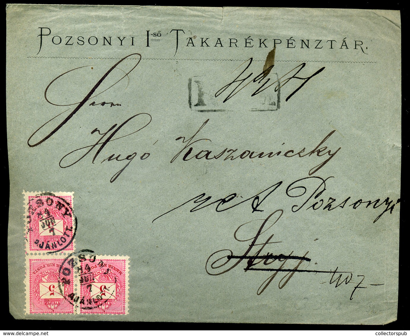 POZSONY 1884. Ajánlott Lengyel Területről Visszaküldött Krajcáros Levél - Covers & Documents