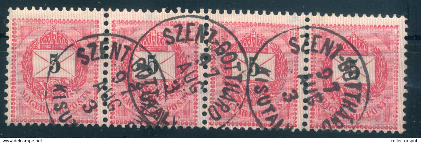 SZENTGOTTHÁRD 4*5Kr Csík Szép Bélyegzés - Used Stamps