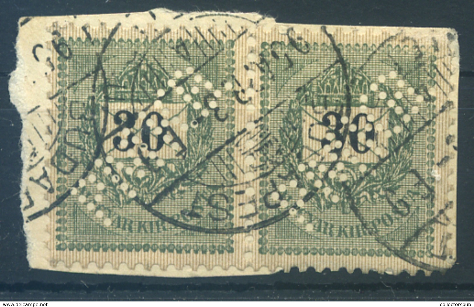 BUSAPEST 1895 (!) 2*30Kr Céglyukasztással - Used Stamps