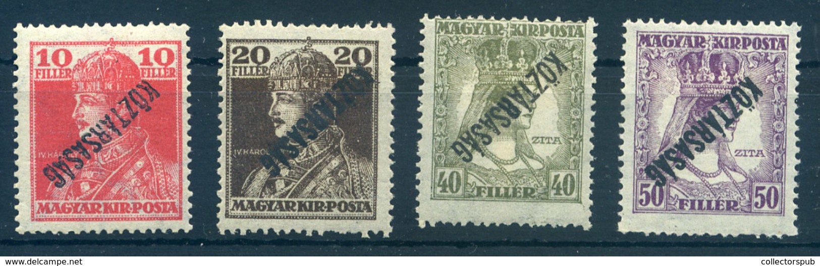 KÖZTÁRSASÁG Fordított Felülnyomat , Kis Tétel - Used Stamps