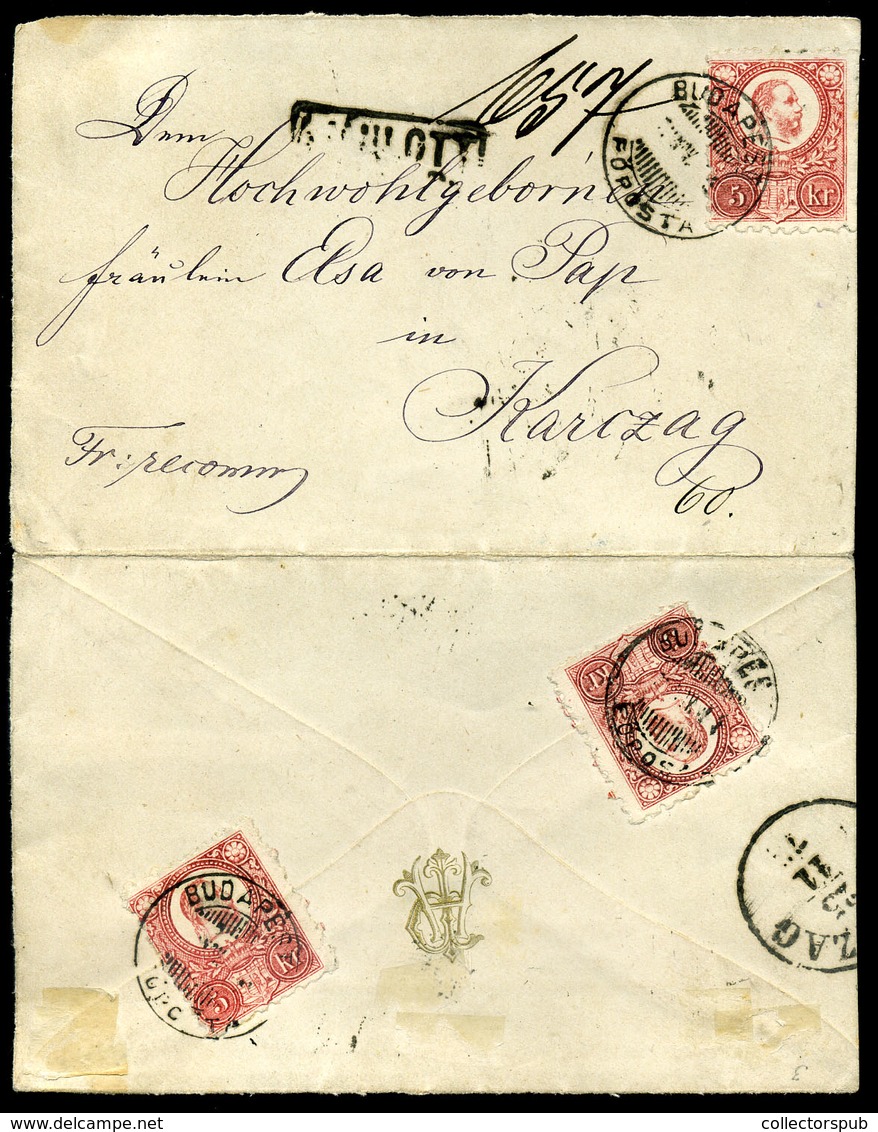 BUDAPEST 1871. Szép 3*5Kr-os Ajánlott Levél Karcagra Küldve - Briefe U. Dokumente