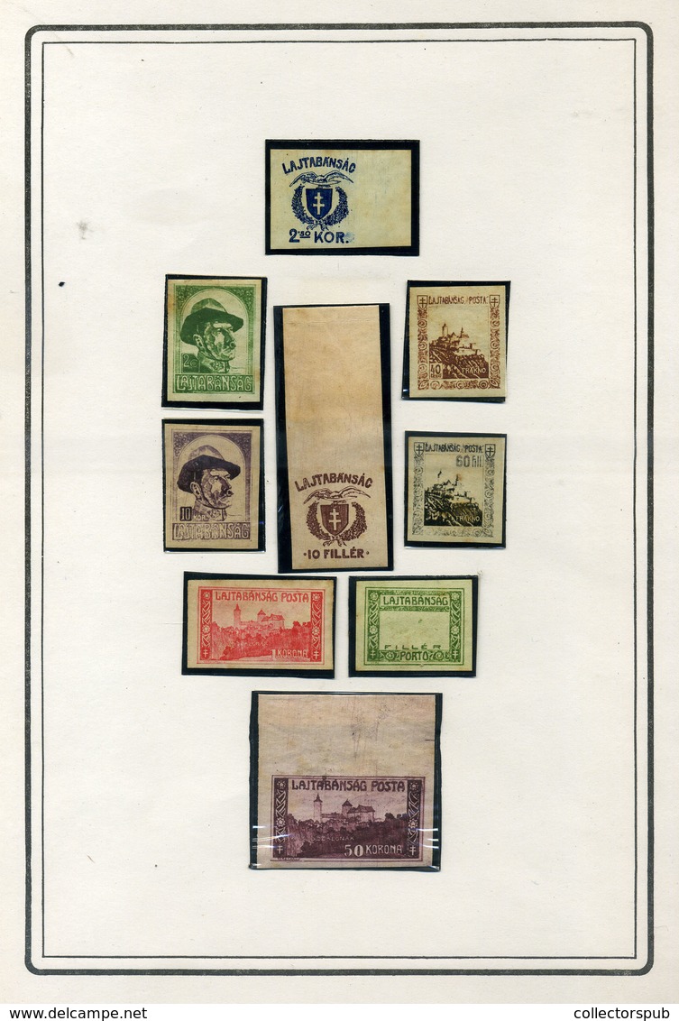 Nyugat-Magyarország, Lajtabánság Próbanyomat Tétel  /  Western Hungary, Lajtabánság Test Print Bundle - Used Stamps