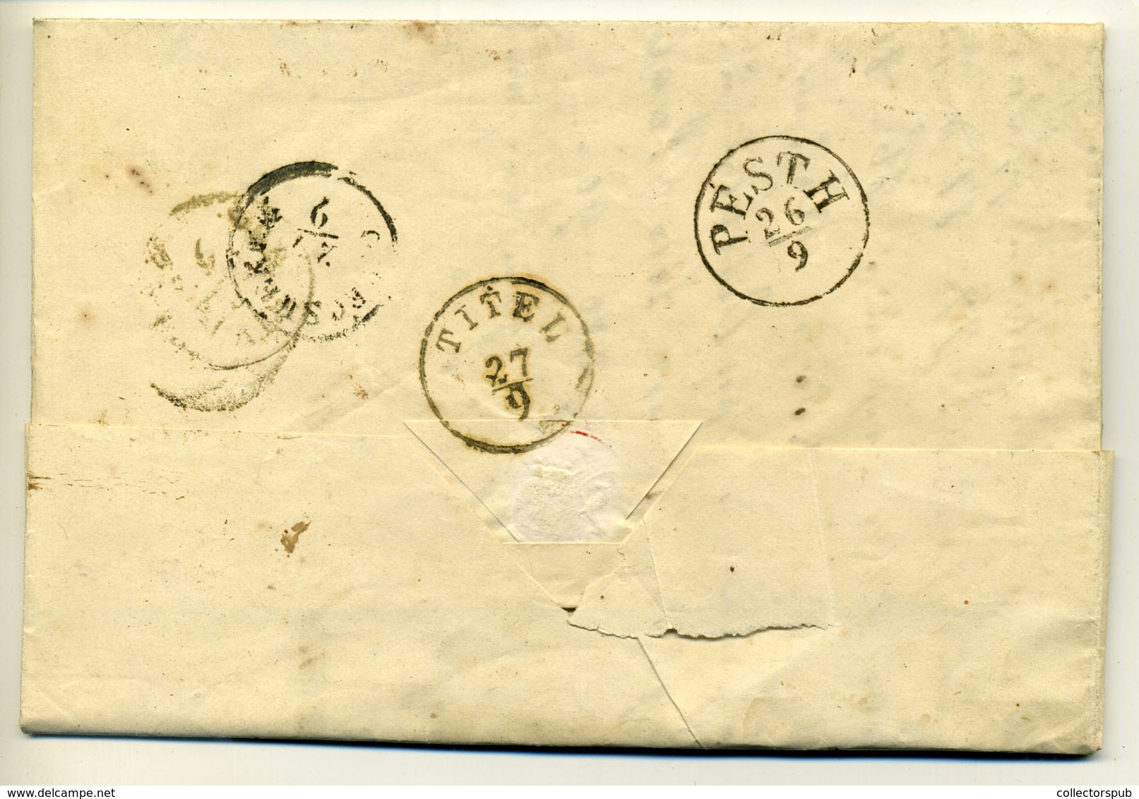 GYŐR 1859. Szép Céges Levél Tittelbe Küldve - Covers & Documents