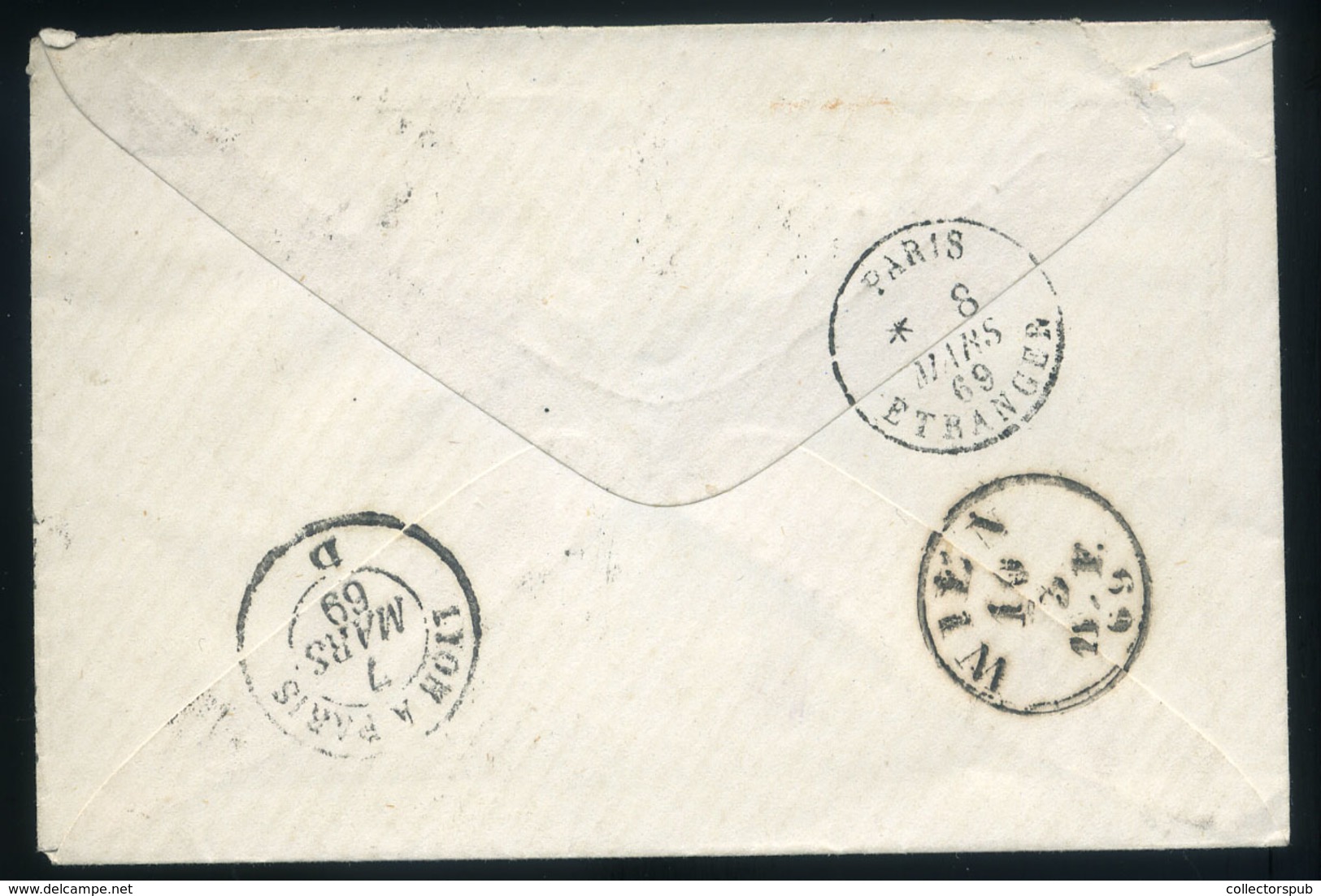 FRANCIAORSZÁG 1869. Dekoratív Levél Pozsonyba Küldve  /  1869 Decorative Letter To Pozsony - Other & Unclassified
