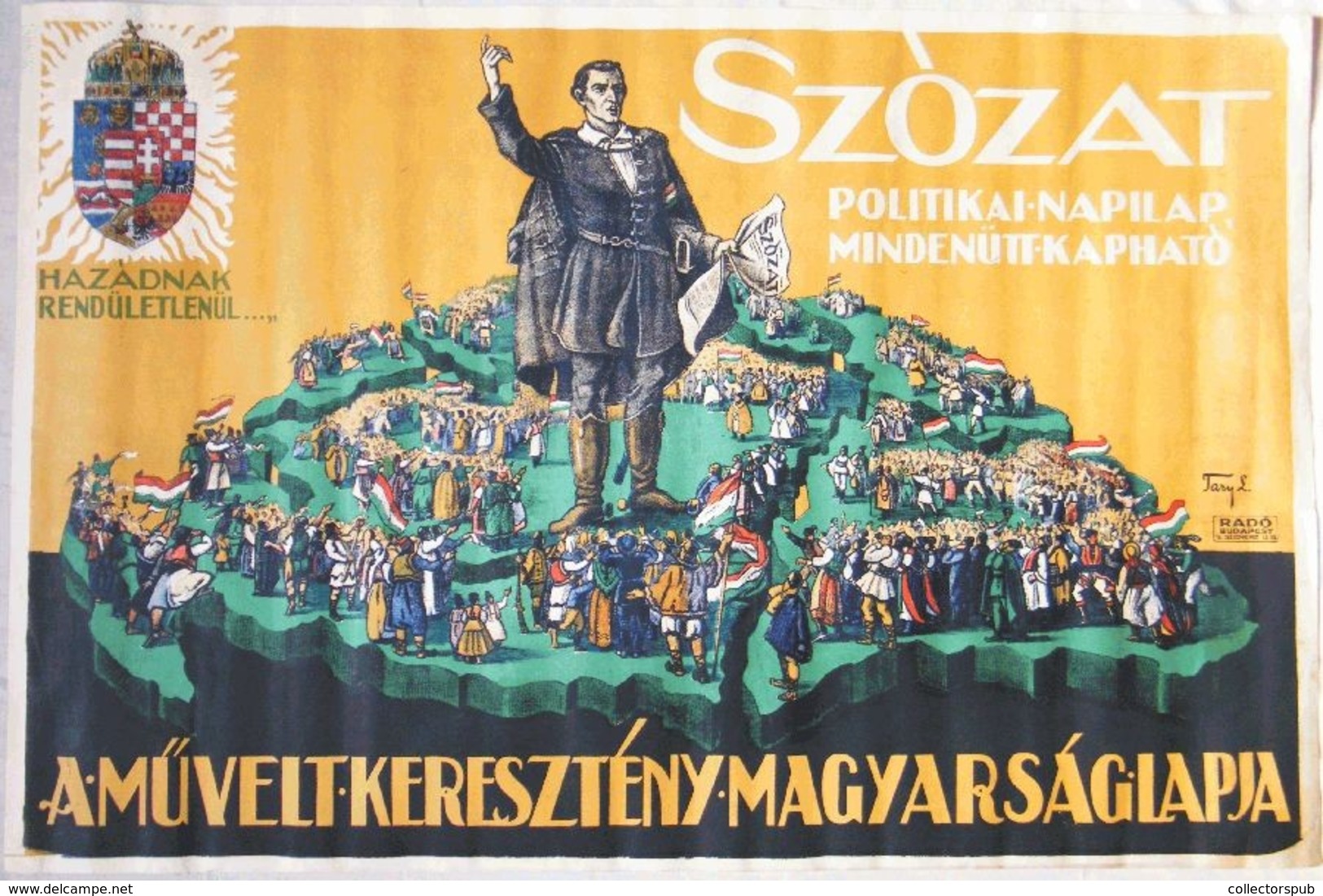 SZÓZAT. Irredenta Plakát,litográfia. Bp., é.n. Radó Műintézet. Tary L. Grafika. POSTER Vintage - Unclassified