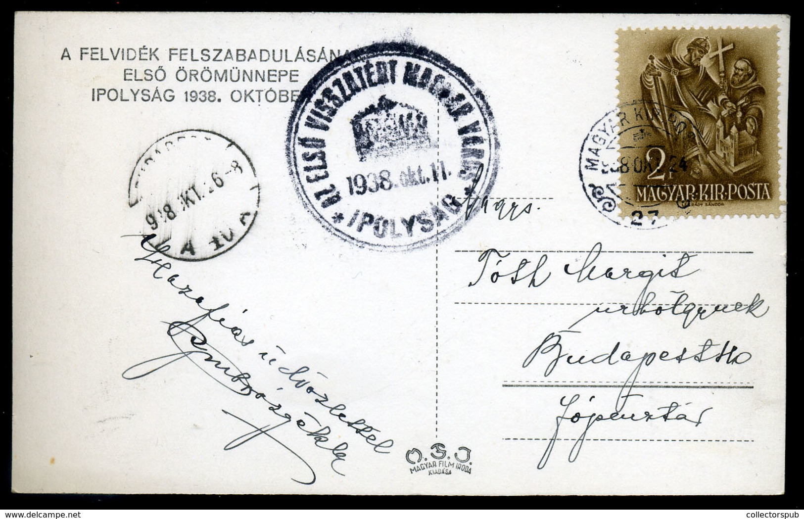 IPOLYSÁG 1938. Visszatérés Fotós Képeslap  /  1938 Military Photo Vintage Pic. P.card - Hungría
