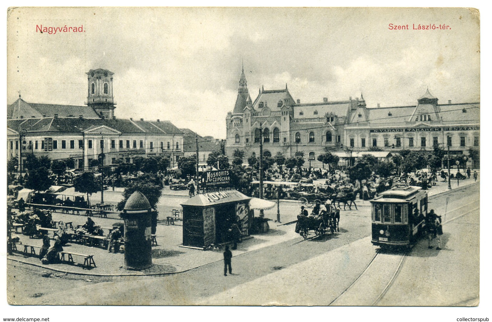NAGYVÁRAD 1915. Régi Képeslap, Villamos  /  1915 Vintage Pic. P.card, Tram - Hungary