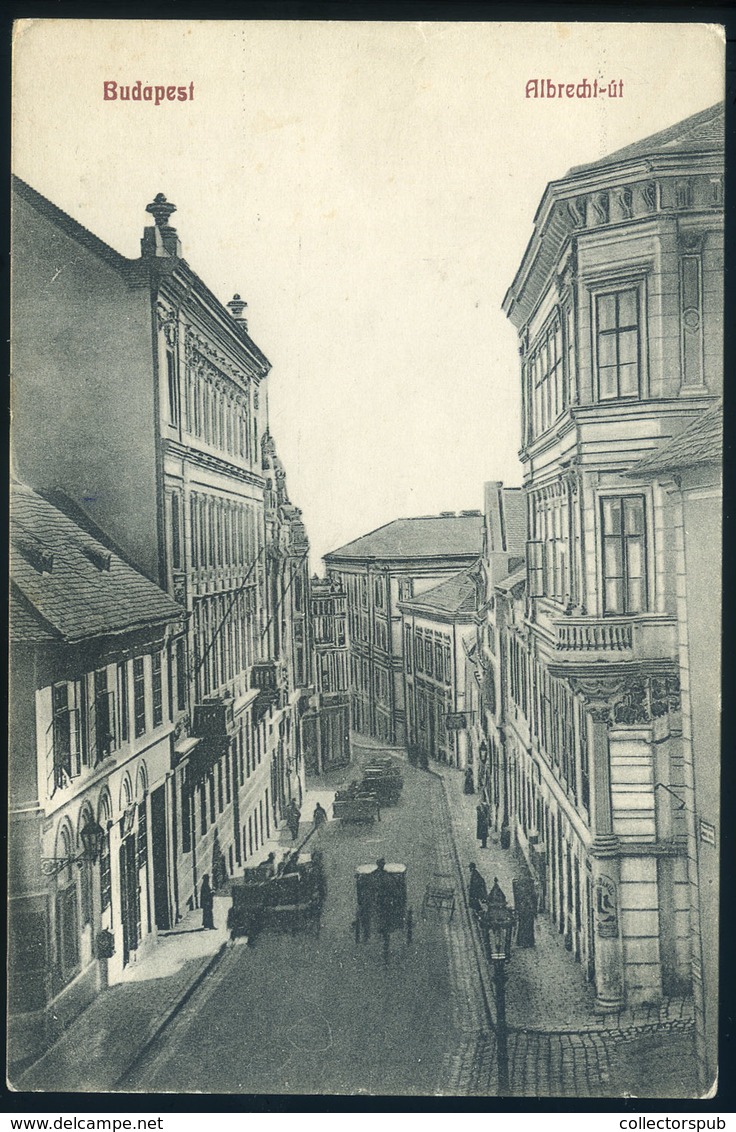 BUDAPEST 1912. Albrecht-út, Régi Képeslap  /  BUDAPEST 1912 Albrecht Rd. Vintage Pic. P.card - Hungría