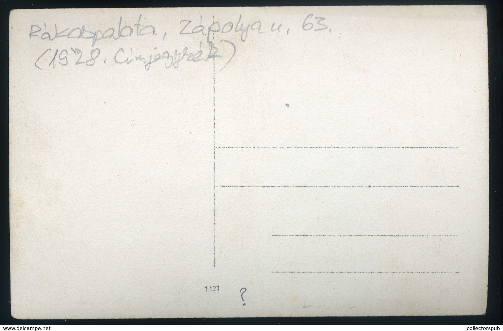 RÁKOSPALOTA 1930. Cca. Szeniczei Kálmán Mészáros és Hentes Boltja Zápolya U 63 - Hungary