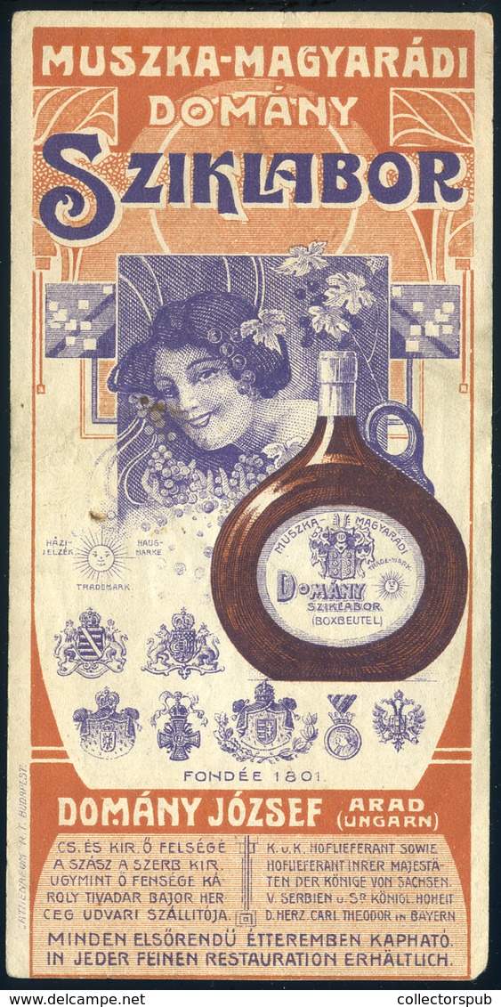 SZÁMOLÓ CÉDULA 1910 Cca. Régi Reklám Grafika , Arad, Domány Sziklabor   /  COUNTING CARD Ca 1910 Vintage Adv. Graphics,  - Unclassified