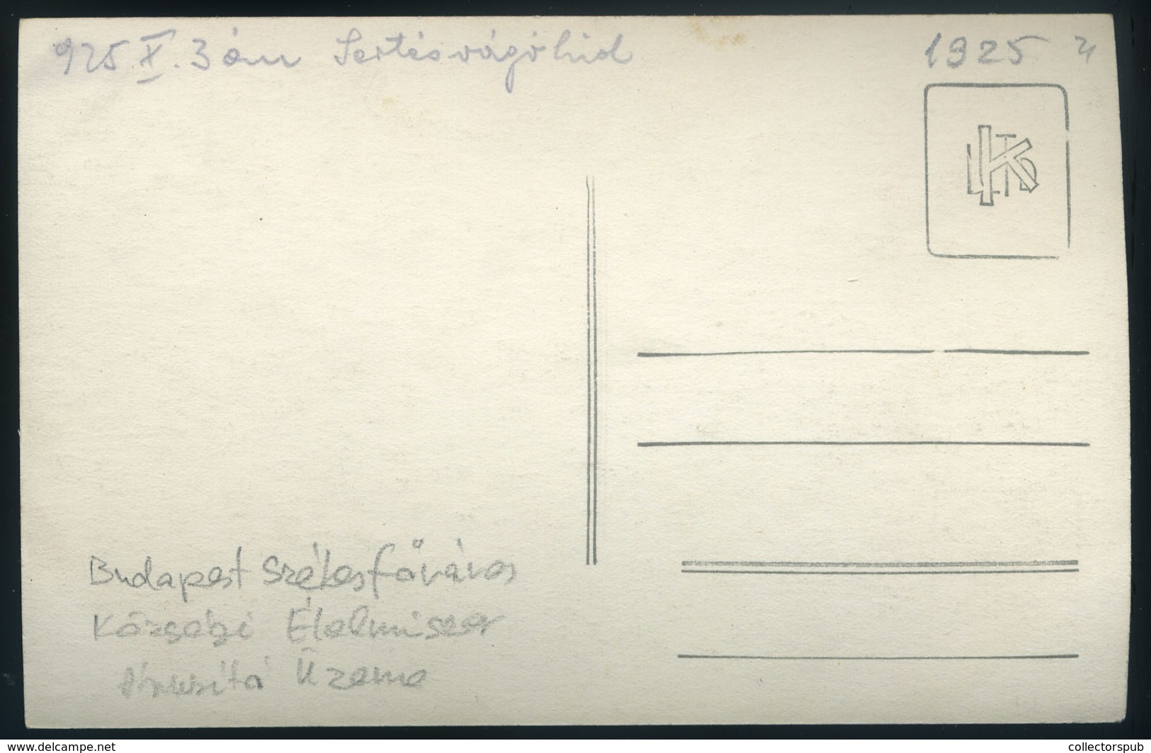 BUDAPEST 1925. Cca. Vágóhíd, Községi Élelmiszer üzlet, Régi Fotós Képeslapp  /  BUDAPEST Ca 1925 Slaughter House, County - Hungary