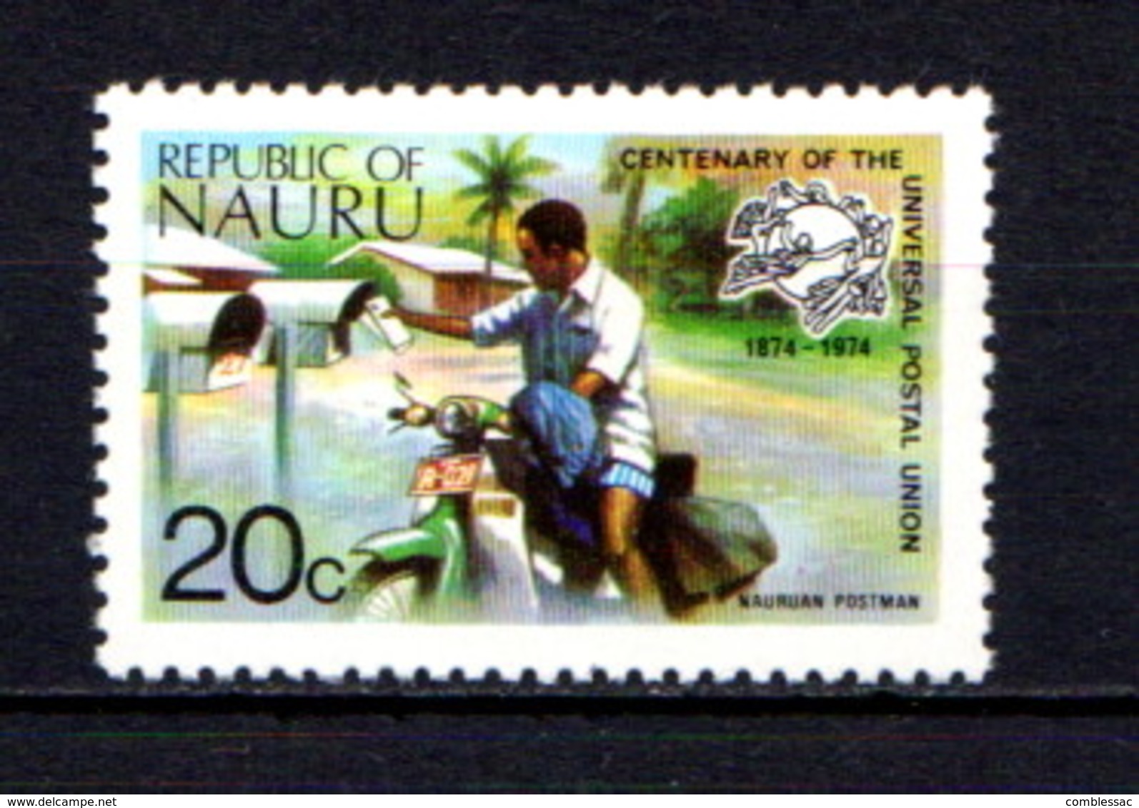 NAURU    1974    Centenary  Of  U P U     20c  Nauruan  Postman    MNH - Nauru