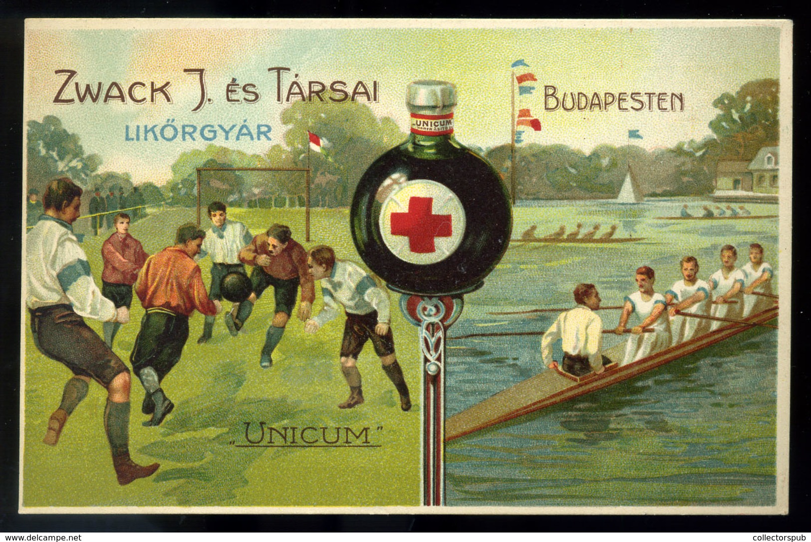 BUDAPEST 1906. Zwack J. és Társai , Ritka Litho Reklám  Képeslap, Sport  /  BUDAPEST 1906 J. Zwack And Partners, Rare Li - Religion & Esotericism