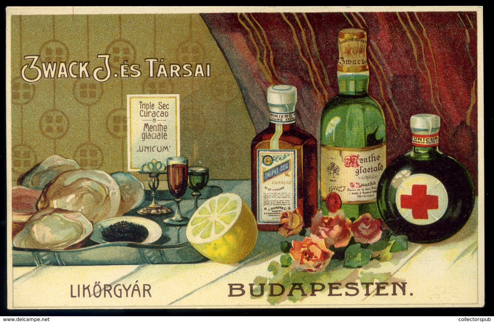 BUDAPEST 1906. Zwack J. és Társai , Ritka Litho Reklám  Képeslap  /  BUDAPEST 1906 J. Zwack And Partners, Rare Litho Adv - Religion & Esotericism