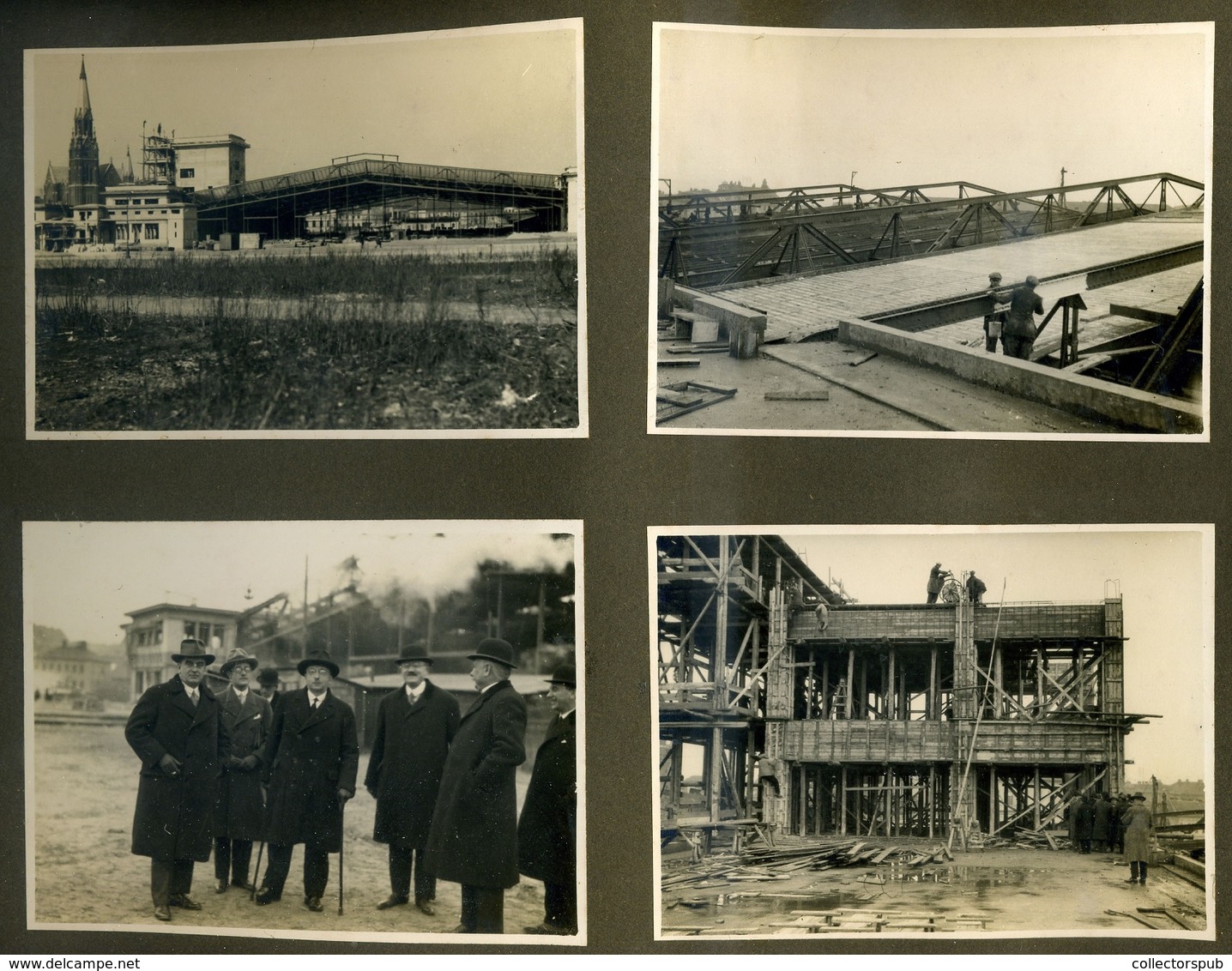 BUDAPEST 1928-30. A Székesfővárosi Autóbusz Üzem Építkezése,( Zugló ma : Récsei Center) igen ritka fotóalbum 151db (!) f