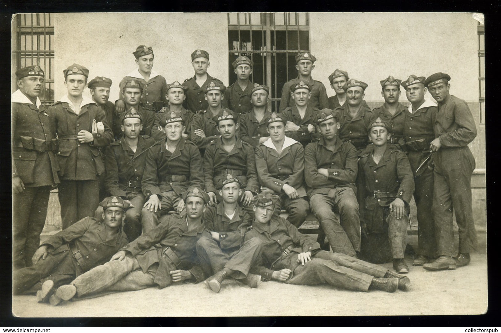 1923. M.Kir.Folyamőrség, érdekes Fotó , Képeslap  /  1923 Hun.Roy. River Patrol, Interesting Photo Vintage Pic. P.card - Hungary