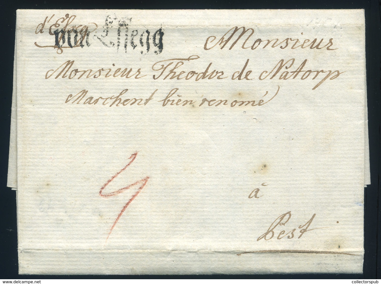 ESZÉK 1781. CROATIA HUNGARY 1781 Unpaid Letter Cont. "von Esseg" To Pest, - ...-1850 Prefilatelía