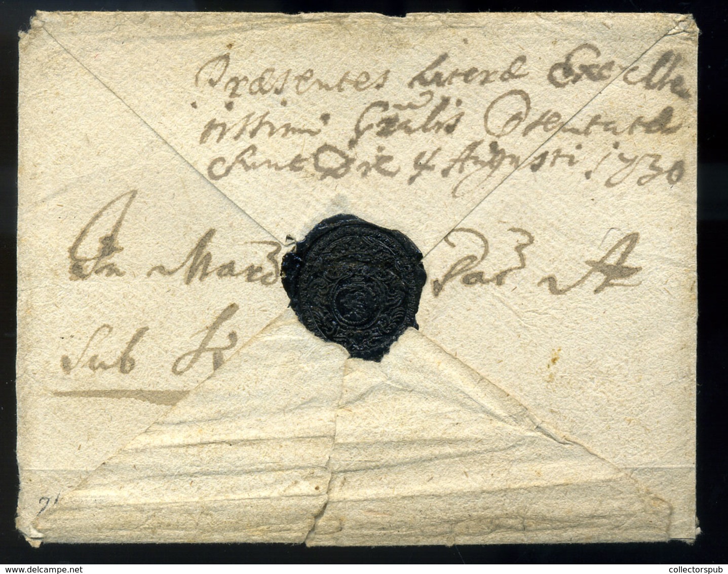 1730. Kézírásos Levél útvonal Jelöléssel Budáról Kenderesre - ...-1867 Vorphilatelie