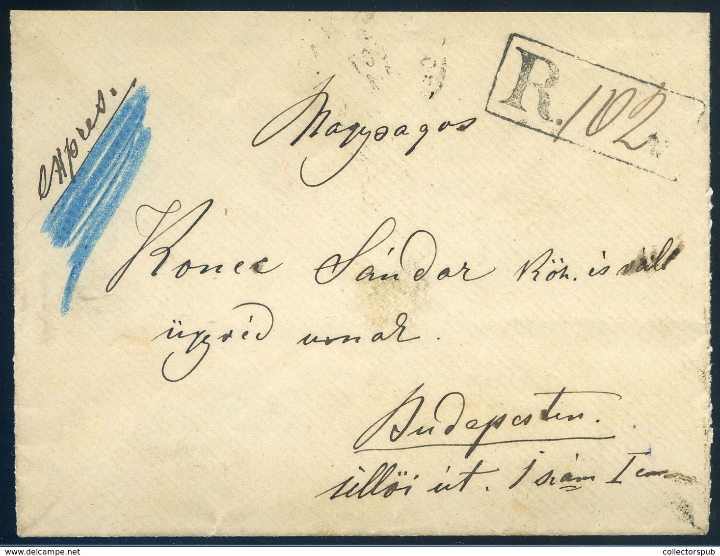 NAGYABONY 1884. Ajánlott-expressz Levél 3*10Kr-ral Budapestre Küldve. Szép Darab! - Gebraucht