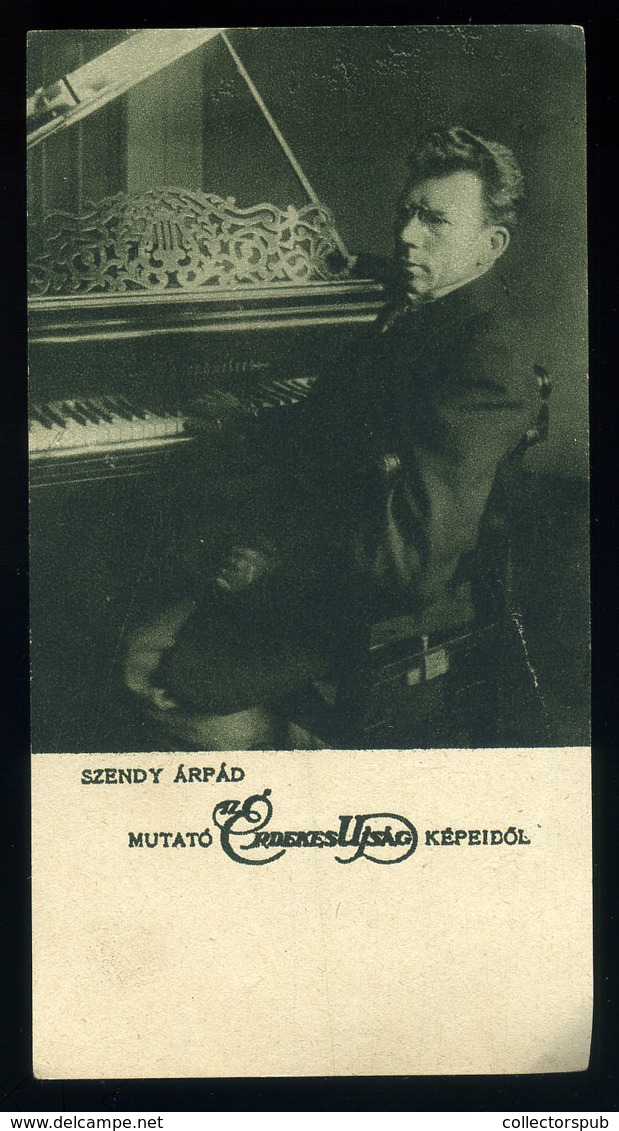 SZÁMOLÓCÉDULA Szendy Árpád /  COUNTING CARD Árpád Szendy - Unclassified