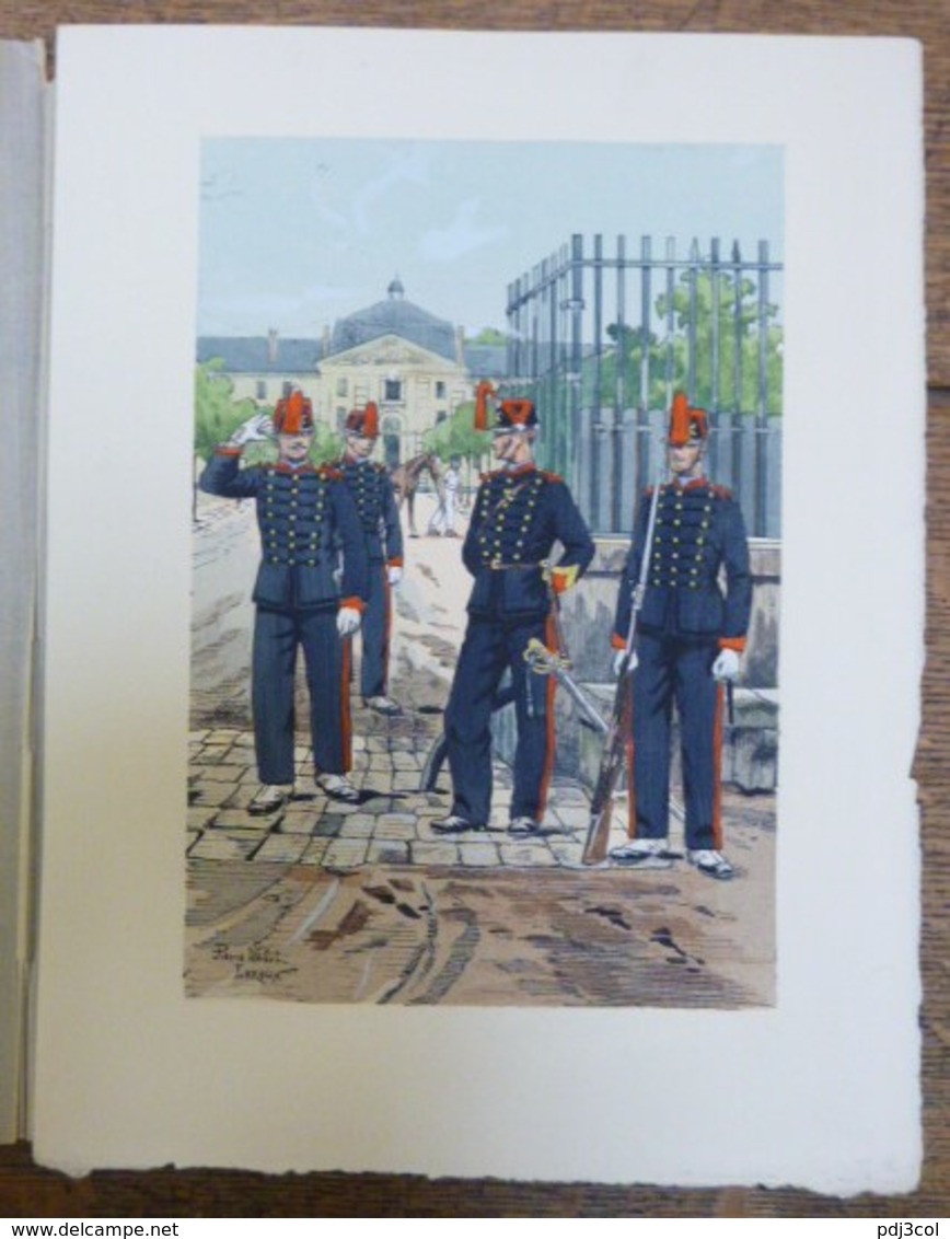 PIERRE ALBERT LEROUX - L'armée Française - Gardes - Belle Planche Rehaussée Aux Coloris - Vers 1930 - 32 Cm * 24 Cm - Autres & Non Classés