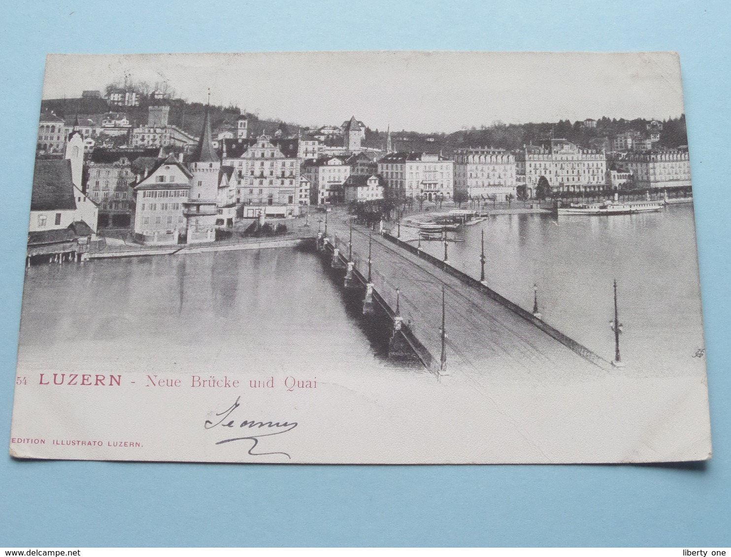 Neue Brücke Und Quai N° 54 ( Ed. Illustrato Luzern ) Anno 1903 ( Voir Photo Svp ) ! - Lucerne