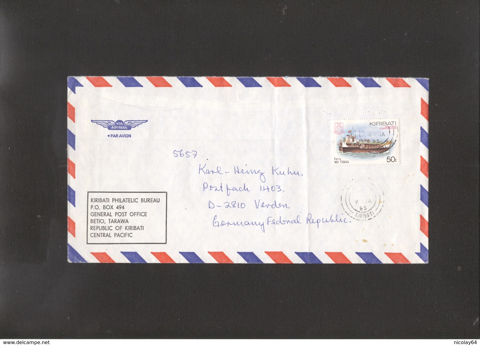 Kiribati Cover - Lettre - Brief - Kiribati (1979-...)