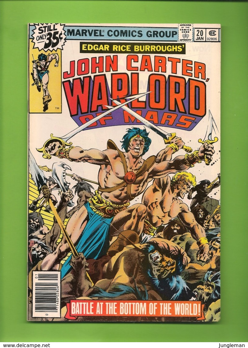 John Carter Warlord Of Mars # 20 - Marvel Comics - In English - January 1979 - TBE / Neuf - Marvel