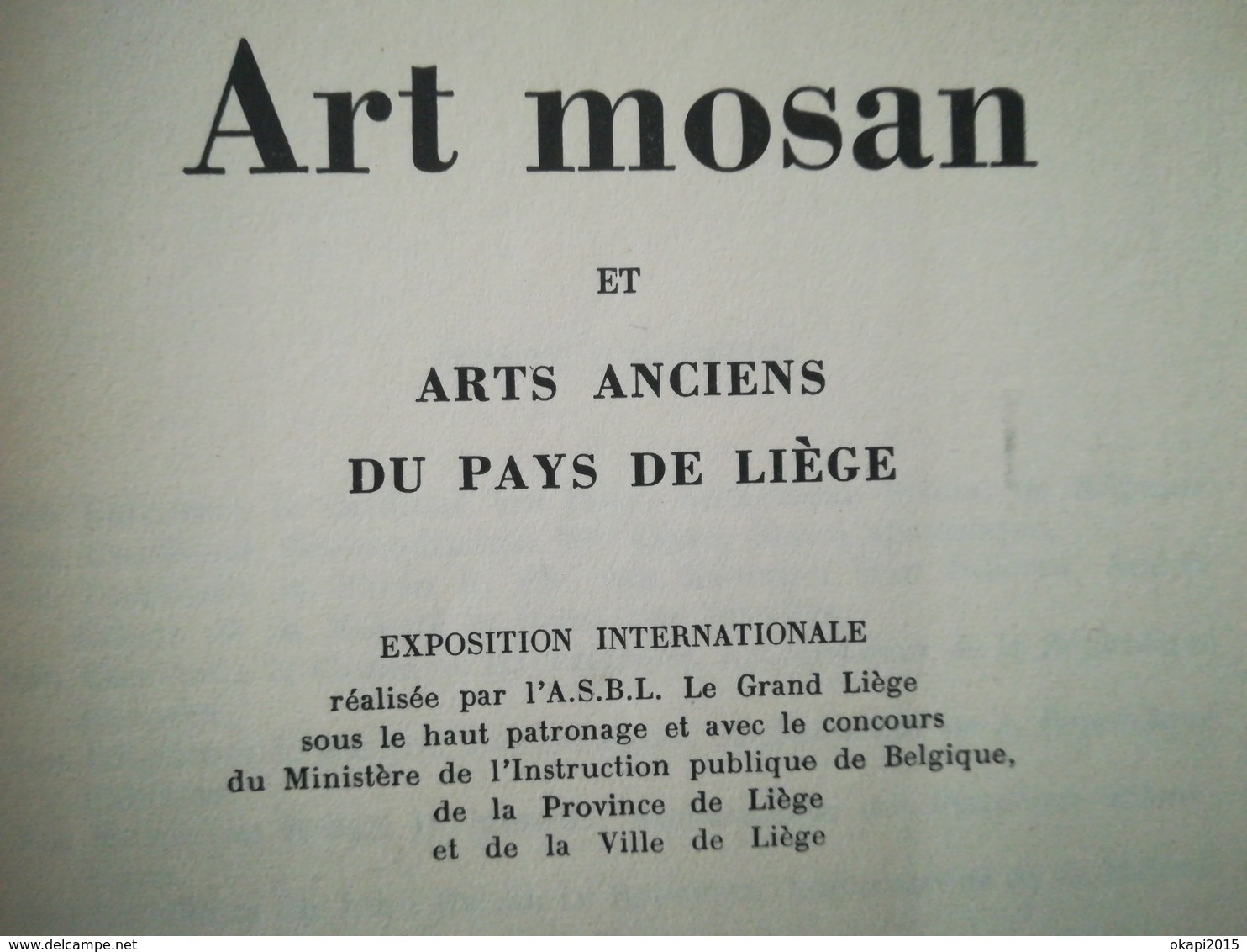 ART MOSAN ET ARTS ANCIENS DU PAYS DE LIÈGE LIVRE RÉGIONALISME BELGIQUE WALLONIE EXPOSITION INTERNATIONALE ANNÉE 1951 - Belgio