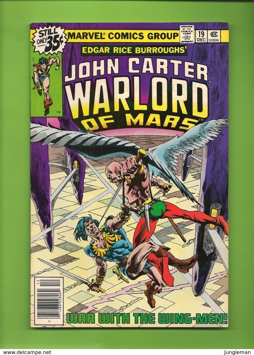 John Carter Warlord Of Mars # 19 - Marvel Comics - In English - December 1978 - TBE / Neuf - Marvel